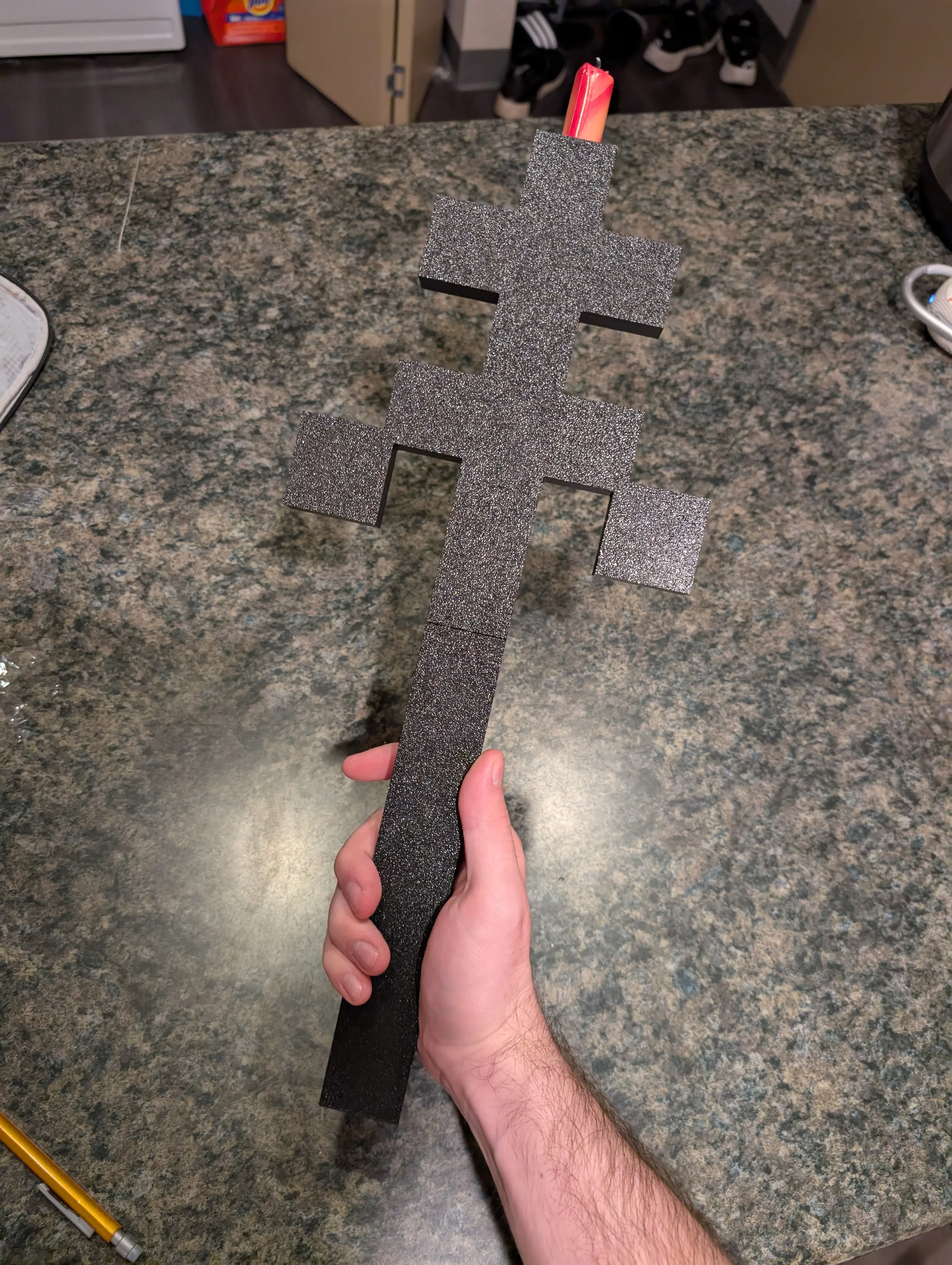 Altogether, with Roman candle