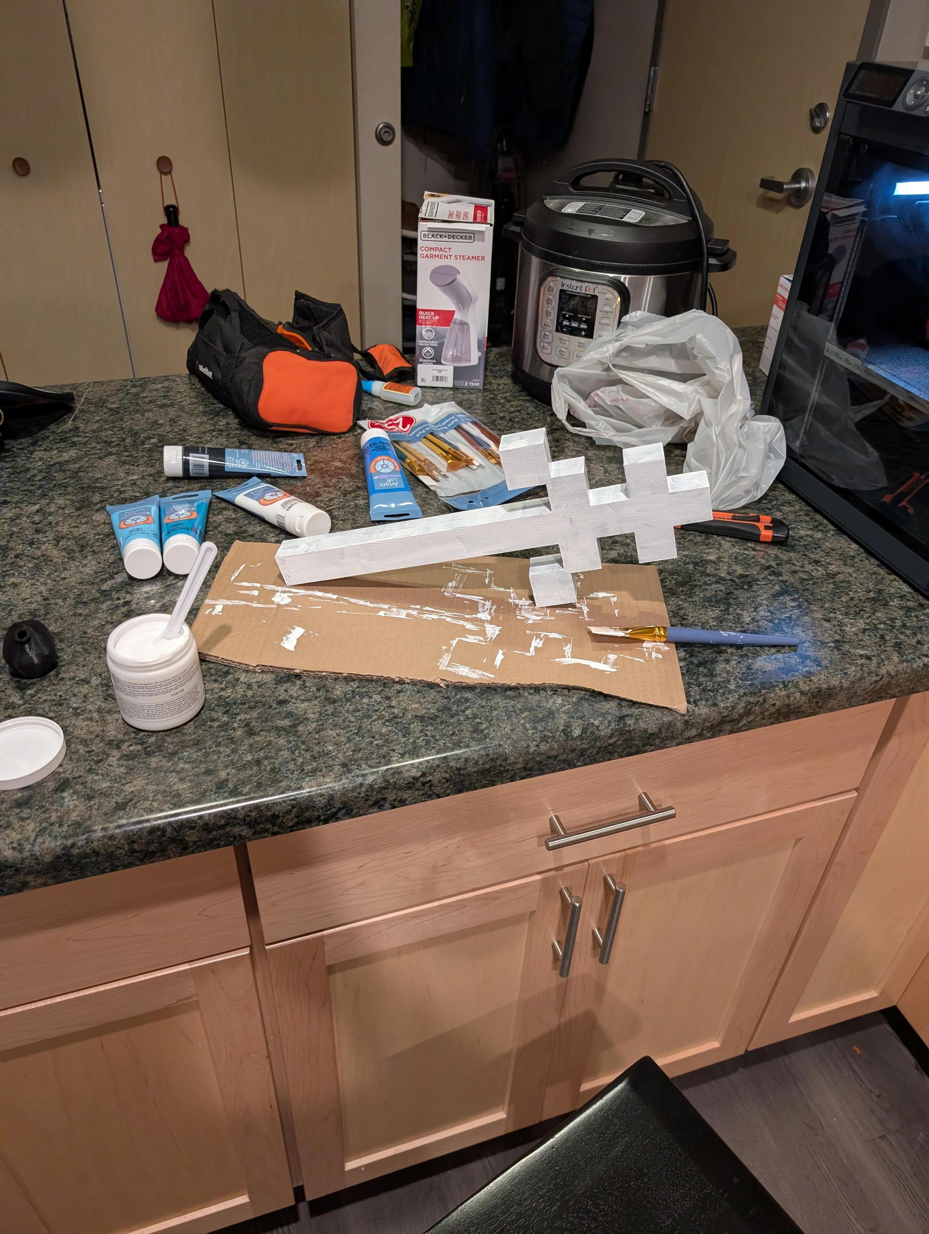 Wand, single coat of gesso