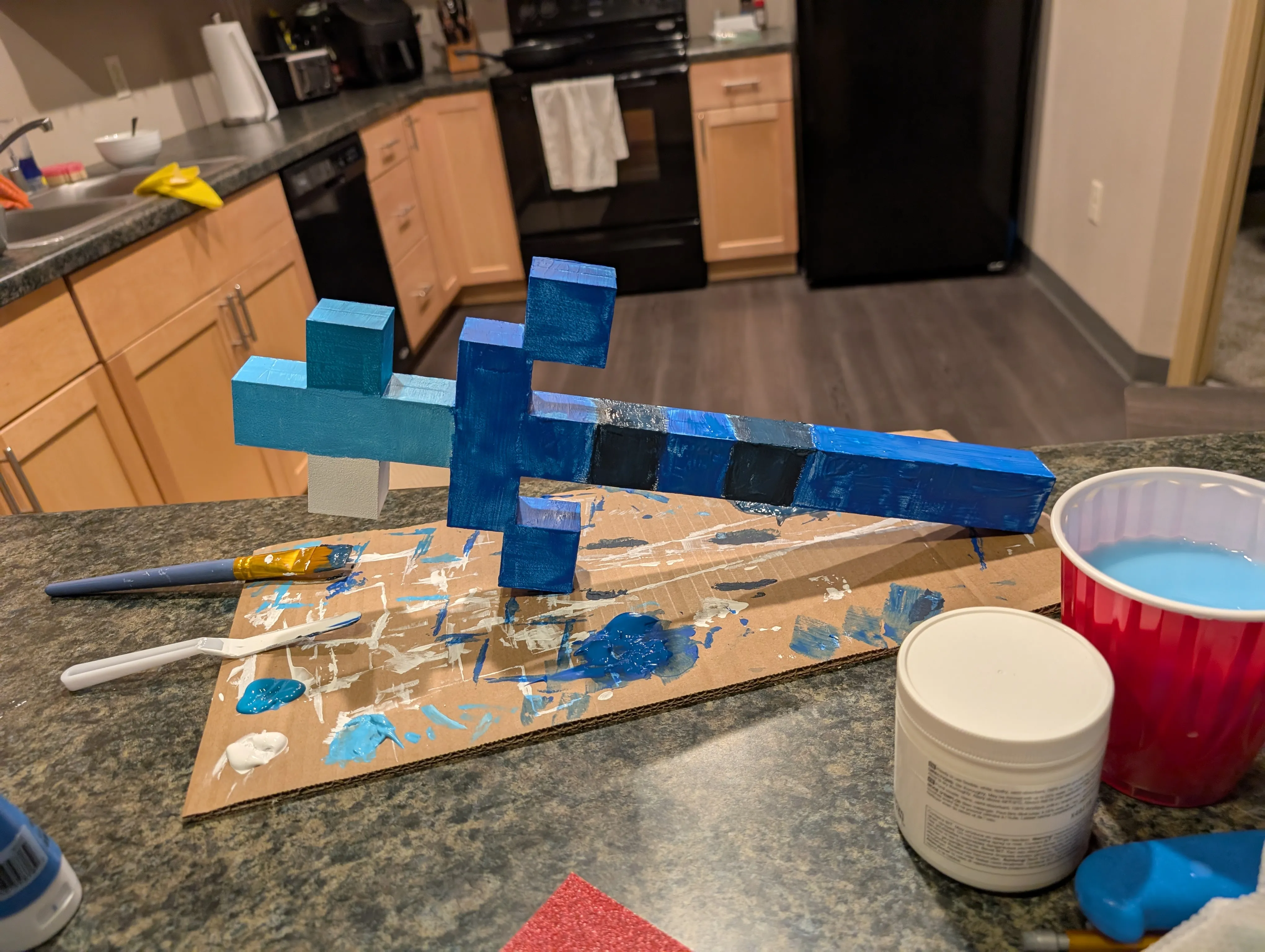 Wand, second coat of paint