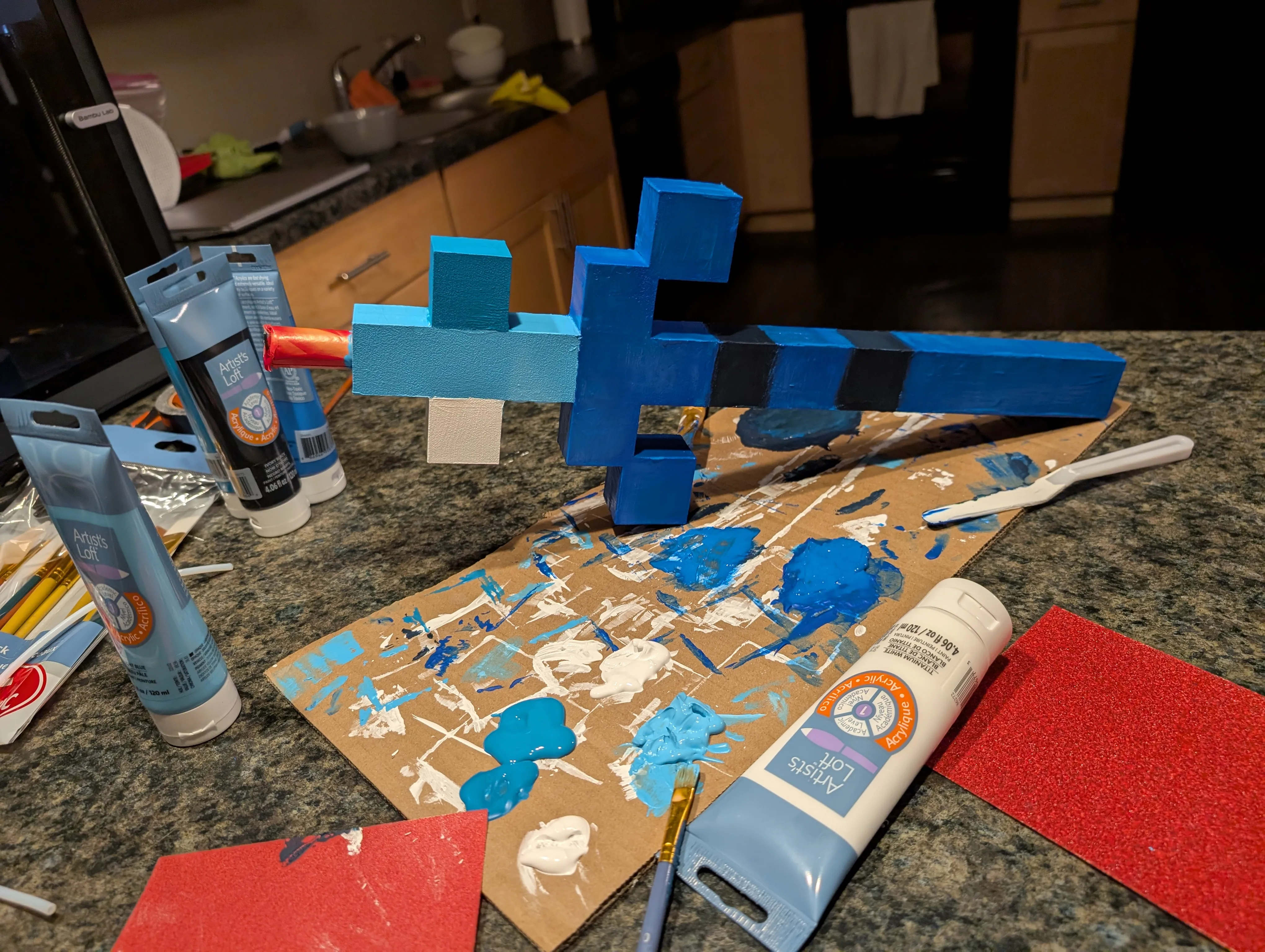 Wand, final coat of paint